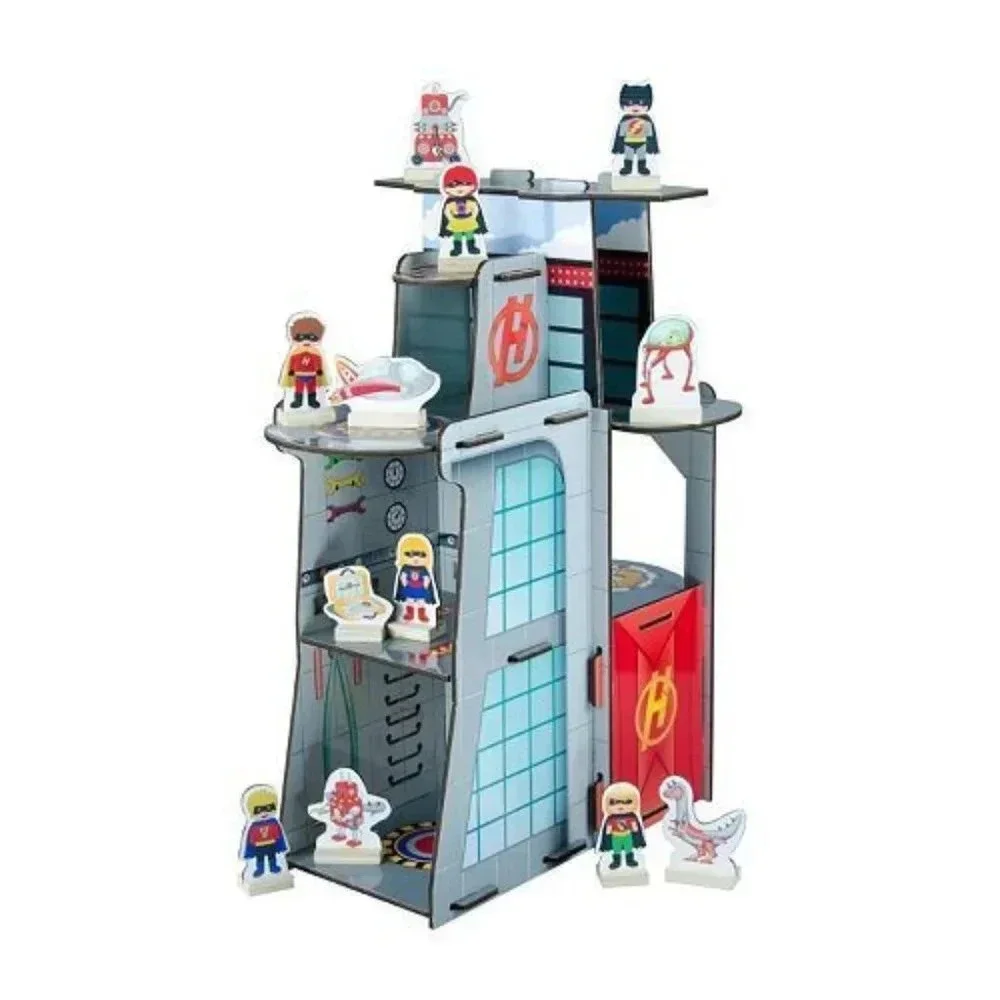 NEW Super Hero 3 Deck Center Table Top Pretend Playset